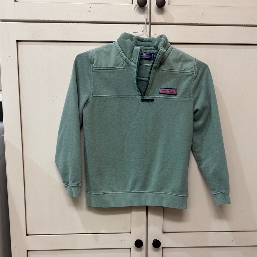 Vineyard Vines Kids Seafoam Green Pullover Jacket